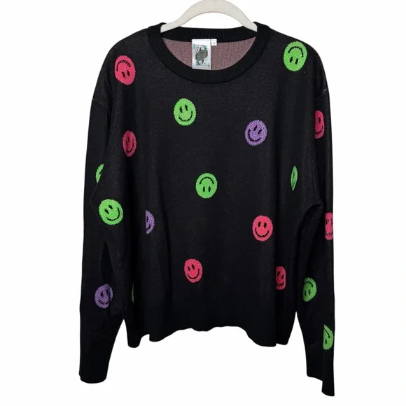 Queen of Sparkles Smiley Sequin Sweater - Picture 2 of 14